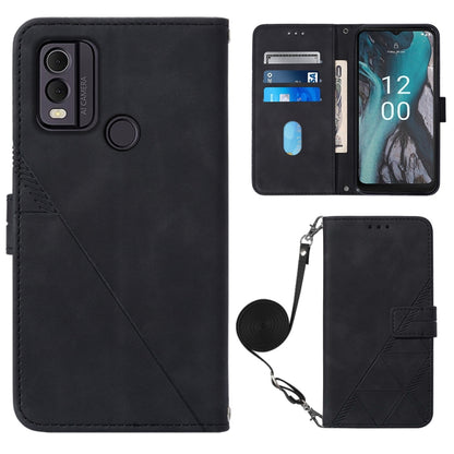 Crossbody 3D Embossed Flip Leather Phone Case, For Nokia C12, For Nokia C22, For Nokia C32 TA-1534, For Nokia G22
