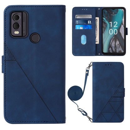 Crossbody 3D Embossed Flip Leather Phone Case, For Nokia C12, For Nokia C22, For Nokia C32 TA-1534, For Nokia G22