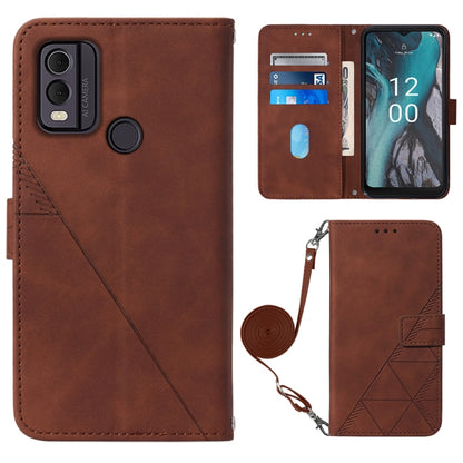Crossbody 3D Embossed Flip Leather Phone Case, For Nokia C12, For Nokia C22, For Nokia C32 TA-1534, For Nokia G22