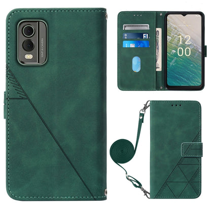 Crossbody 3D Embossed Flip Leather Phone Case, For Nokia C12, For Nokia C22, For Nokia C32 TA-1534, For Nokia G22