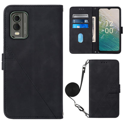 Crossbody 3D Embossed Flip Leather Phone Case, For Nokia C12, For Nokia C22, For Nokia C32 TA-1534, For Nokia G22