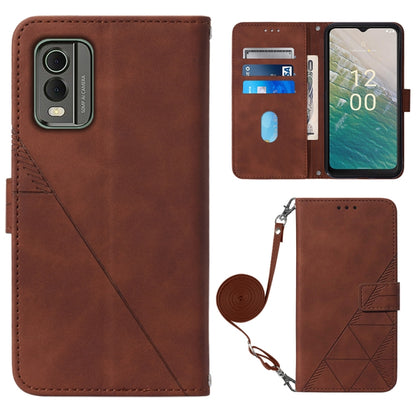Crossbody 3D Embossed Flip Leather Phone Case, For Nokia C12, For Nokia C22, For Nokia C32 TA-1534, For Nokia G22