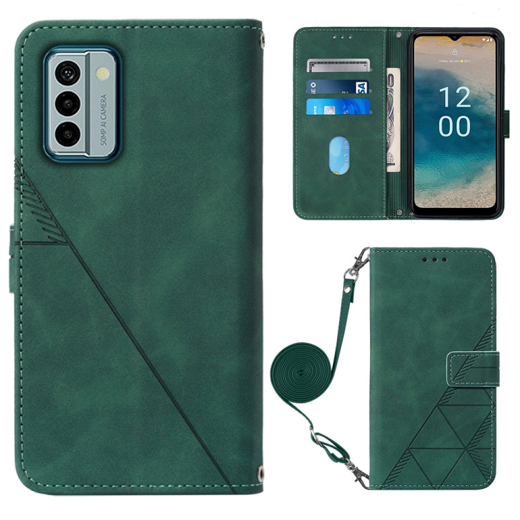 Crossbody 3D Embossed Flip Leather Phone Case, For Nokia C12, For Nokia C22, For Nokia C32 TA-1534, For Nokia G22