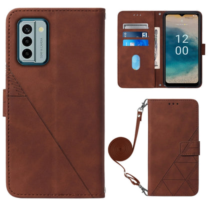 Crossbody 3D Embossed Flip Leather Phone Case, For Nokia C12, For Nokia C22, For Nokia C32 TA-1534, For Nokia G22