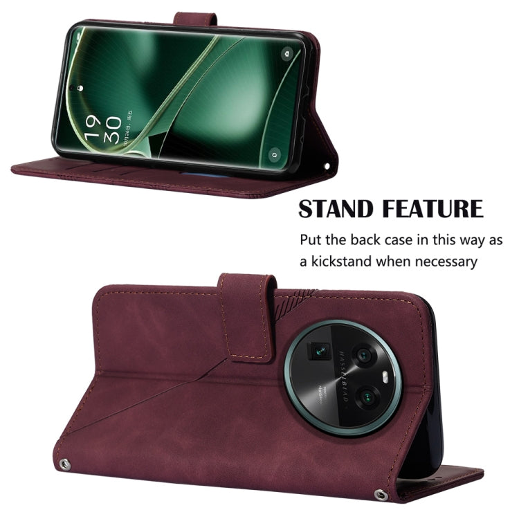 Crossbody 3D Embossed Flip Leather Phone Case, For OPPO Find X6, For OPPO Find X6 Pro, For OPPO Reno8 T 5G / A1 Pro 5G Global, For Realme 10 4G
