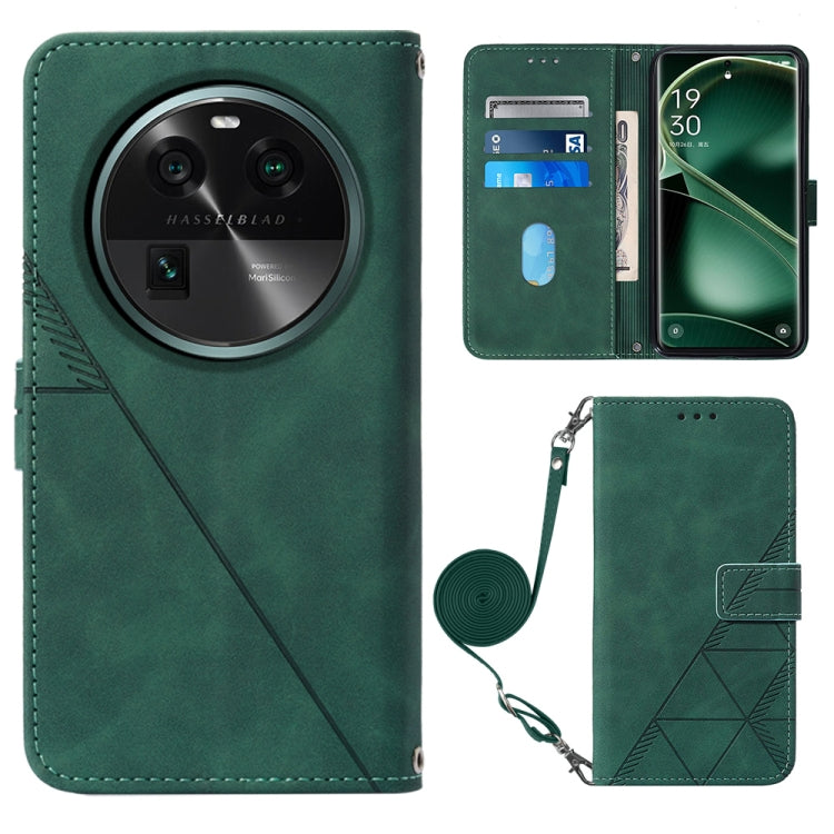 Crossbody 3D Embossed Flip Leather Phone Case, For OPPO Find X6, For OPPO Find X6 Pro, For OPPO Reno8 T 5G / A1 Pro 5G Global, For Realme 10 4G