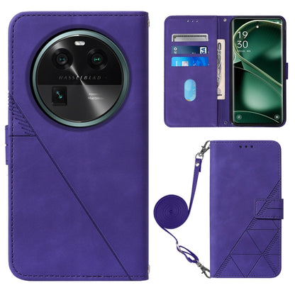 Crossbody 3D Embossed Flip Leather Phone Case, For OPPO Find X6, For OPPO Find X6 Pro, For OPPO Reno8 T 5G / A1 Pro 5G Global, For Realme 10 4G