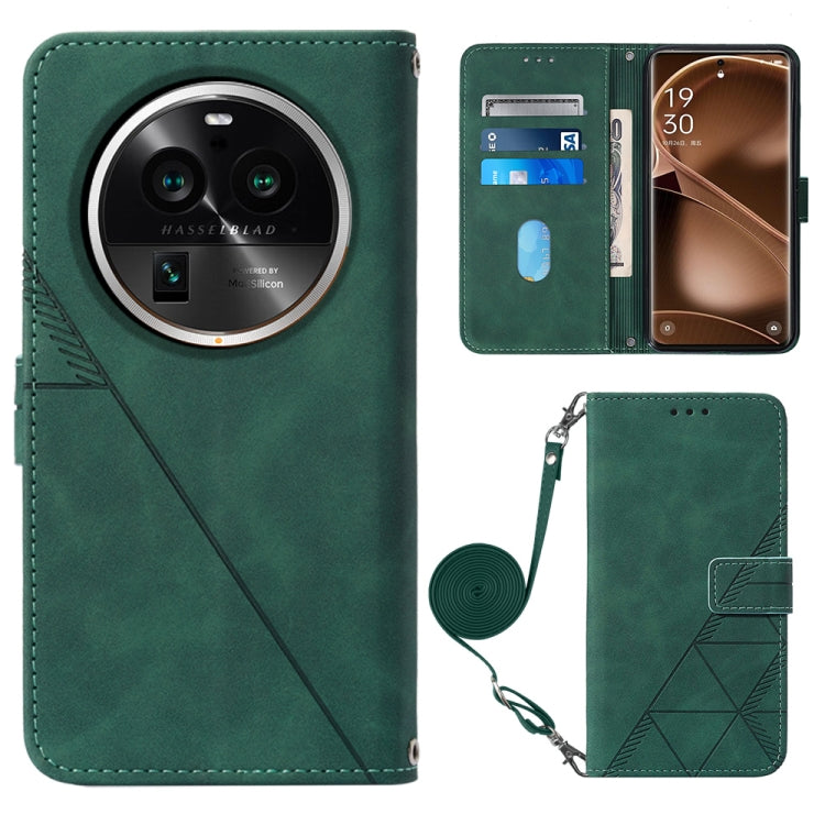 Crossbody 3D Embossed Flip Leather Phone Case, For OPPO Find X6, For OPPO Find X6 Pro, For OPPO Reno8 T 5G / A1 Pro 5G Global, For Realme 10 4G