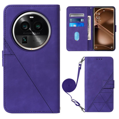 Crossbody 3D Embossed Flip Leather Phone Case, For OPPO Find X6, For OPPO Find X6 Pro, For OPPO Reno8 T 5G / A1 Pro 5G Global, For Realme 10 4G
