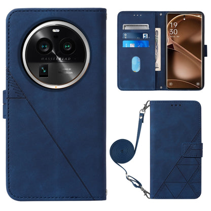 Crossbody 3D Embossed Flip Leather Phone Case, For OPPO Find X6, For OPPO Find X6 Pro, For OPPO Reno8 T 5G / A1 Pro 5G Global, For Realme 10 4G