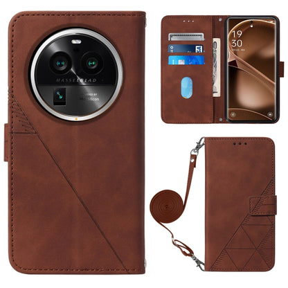 Crossbody 3D Embossed Flip Leather Phone Case, For OPPO Find X6, For OPPO Find X6 Pro, For OPPO Reno8 T 5G / A1 Pro 5G Global, For Realme 10 4G
