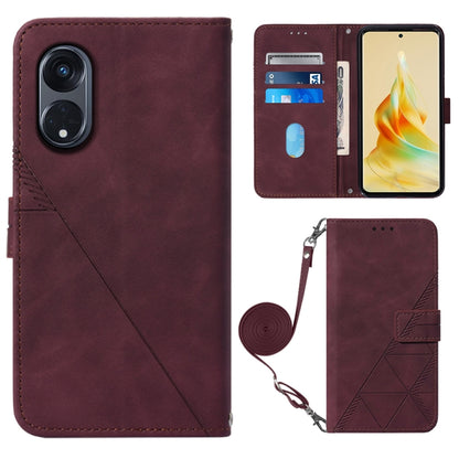 Crossbody 3D Embossed Flip Leather Phone Case, For OPPO Find X6, For OPPO Find X6 Pro, For OPPO Reno8 T 5G / A1 Pro 5G Global, For Realme 10 4G