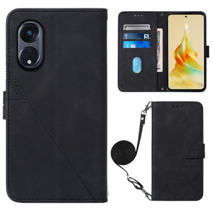 Crossbody 3D Embossed Flip Leather Phone Case, For OPPO Find X6, For OPPO Find X6 Pro, For OPPO Reno8 T 5G / A1 Pro 5G Global, For Realme 10 4G