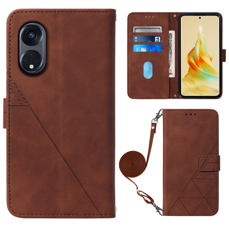 Crossbody 3D Embossed Flip Leather Phone Case, For OPPO Find X6, For OPPO Find X6 Pro, For OPPO Reno8 T 5G / A1 Pro 5G Global, For Realme 10 4G