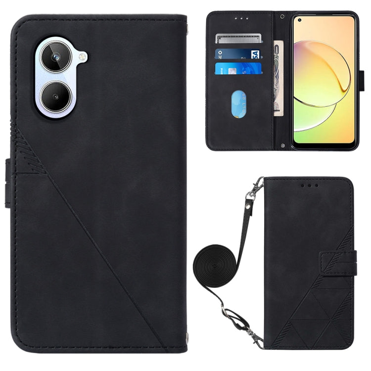 Crossbody 3D Embossed Flip Leather Phone Case, For OPPO Find X6, For OPPO Find X6 Pro, For OPPO Reno8 T 5G / A1 Pro 5G Global, For Realme 10 4G