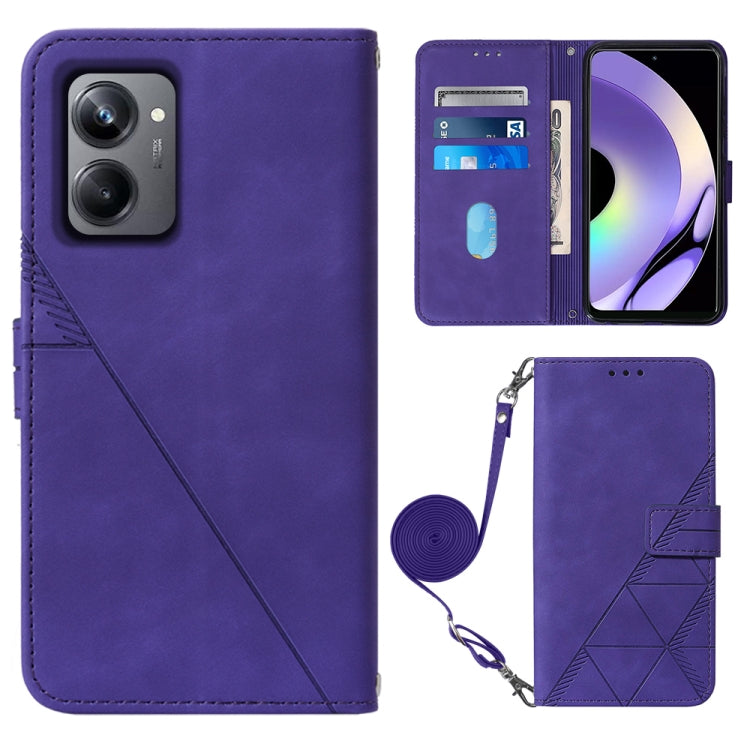 Crossbody 3D Embossed Flip Leather Phone Case, For Realme 10 Pro 5G, For Realme 10 Pro+ 5G, For Realme C55, For Realme GT Neo 5  5G / GT 3