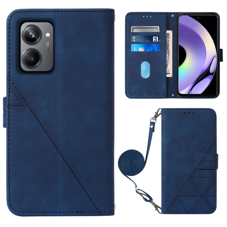 Crossbody 3D Embossed Flip Leather Phone Case, For Realme 10 Pro 5G, For Realme 10 Pro+ 5G, For Realme C55, For Realme GT Neo 5  5G / GT 3