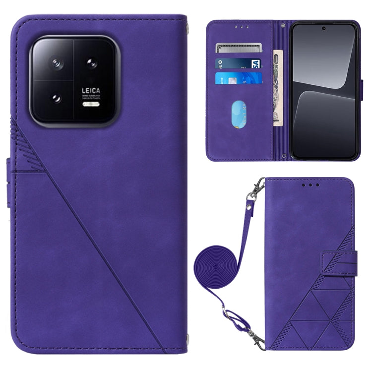 Crossbody 3D Embossed Flip Leather Phone Case, For Xiaomi 13, For Xiaomi 13 Lite 5G, For Xiaomi 13 Pro, For Xiaomi Poco X5 Pro 5G