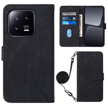 Crossbody 3D Embossed Flip Leather Phone Case, For Xiaomi 13, For Xiaomi 13 Lite 5G, For Xiaomi 13 Pro, For Xiaomi Poco X5 Pro 5G