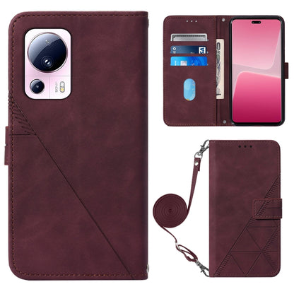 Crossbody 3D Embossed Flip Leather Phone Case, For Xiaomi 13, For Xiaomi 13 Lite 5G, For Xiaomi 13 Pro, For Xiaomi Poco X5 Pro 5G