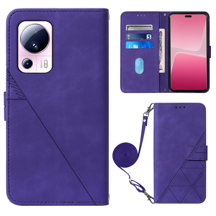 Crossbody 3D Embossed Flip Leather Phone Case, For Xiaomi 13, For Xiaomi 13 Lite 5G, For Xiaomi 13 Pro, For Xiaomi Poco X5 Pro 5G