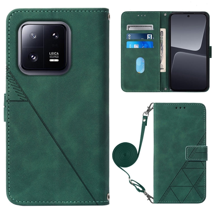 Crossbody 3D Embossed Flip Leather Phone Case, For Xiaomi 13, For Xiaomi 13 Lite 5G, For Xiaomi 13 Pro, For Xiaomi Poco X5 Pro 5G