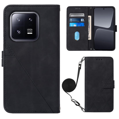 Crossbody 3D Embossed Flip Leather Phone Case, For Xiaomi 13, For Xiaomi 13 Lite 5G, For Xiaomi 13 Pro, For Xiaomi Poco X5 Pro 5G