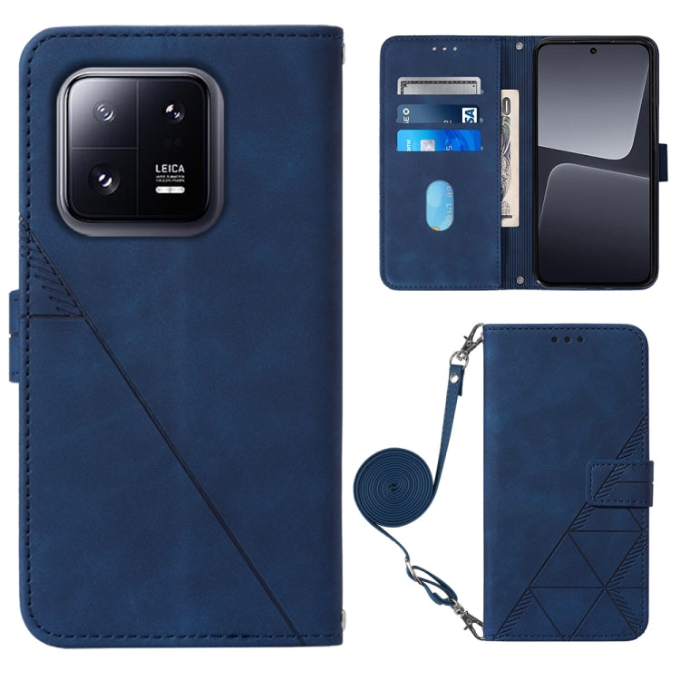 Crossbody 3D Embossed Flip Leather Phone Case, For Xiaomi 13, For Xiaomi 13 Lite 5G, For Xiaomi 13 Pro, For Xiaomi Poco X5 Pro 5G
