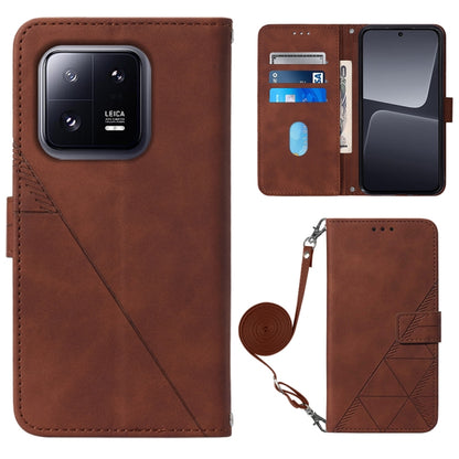 Crossbody 3D Embossed Flip Leather Phone Case, For Xiaomi 13, For Xiaomi 13 Lite 5G, For Xiaomi 13 Pro, For Xiaomi Poco X5 Pro 5G
