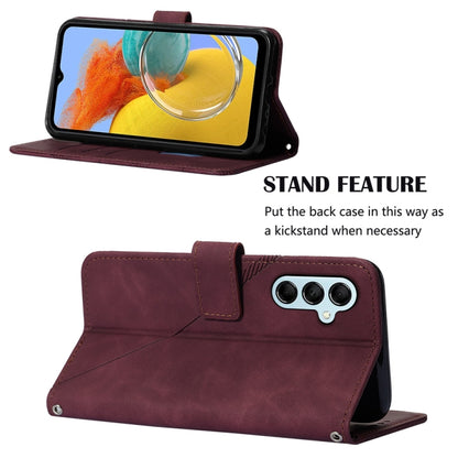 Crossbody 3D Embossed Flip Leather Phone Case, For Samsung Galaxy M14 5G