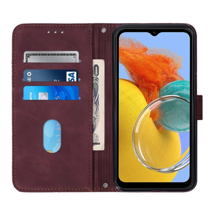 Crossbody 3D Embossed Flip Leather Phone Case, For Samsung Galaxy M14 5G