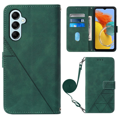 Crossbody 3D Embossed Flip Leather Phone Case, For Samsung Galaxy M14 5G