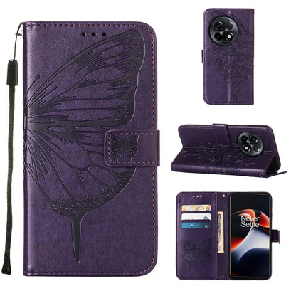 Embossed Butterfly Leather Phone Case, For OnePlus Ace 2 5G / 11R 5G, For Motorola Moto G Stylus 5G 2023, For Realme 10 4G