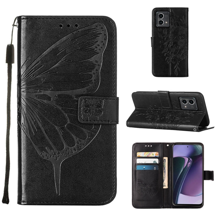 Embossed Butterfly Leather Phone Case, For OnePlus Ace 2 5G / 11R 5G, For Motorola Moto G Stylus 5G 2023, For Realme 10 4G