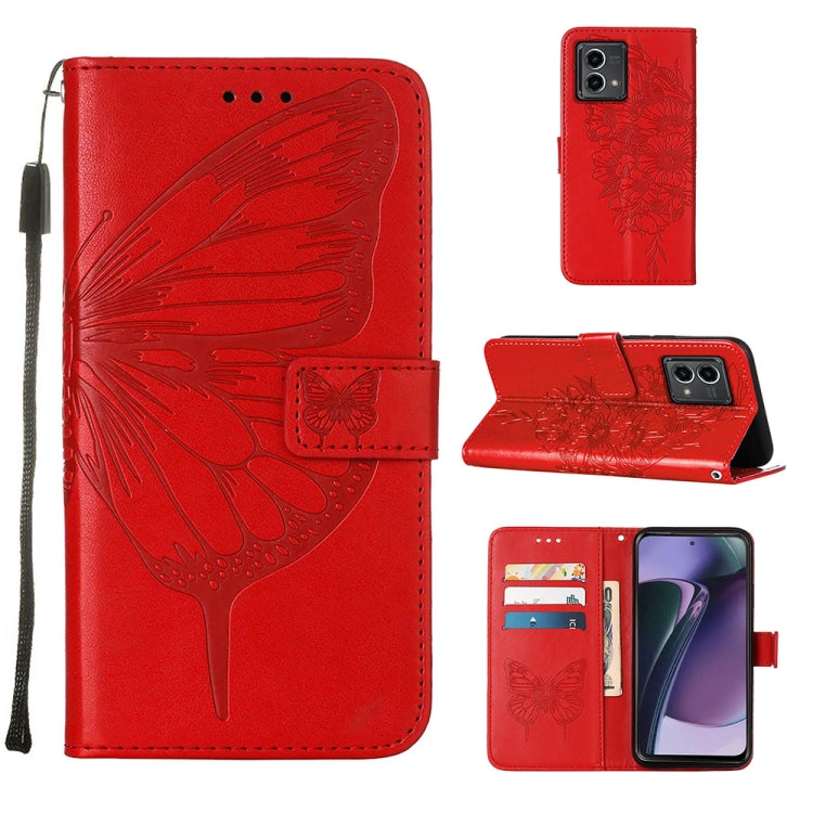 Embossed Butterfly Leather Phone Case, For OnePlus Ace 2 5G / 11R 5G, For Motorola Moto G Stylus 5G 2023, For Realme 10 4G