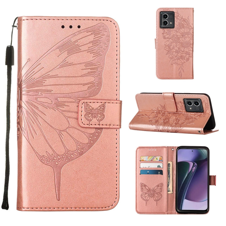 Embossed Butterfly Leather Phone Case, For OnePlus Ace 2 5G / 11R 5G, For Motorola Moto G Stylus 5G 2023, For Realme 10 4G