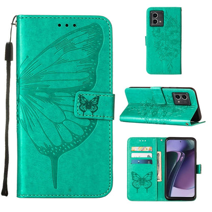 Embossed Butterfly Leather Phone Case, For OnePlus Ace 2 5G / 11R 5G, For Motorola Moto G Stylus 5G 2023, For Realme 10 4G