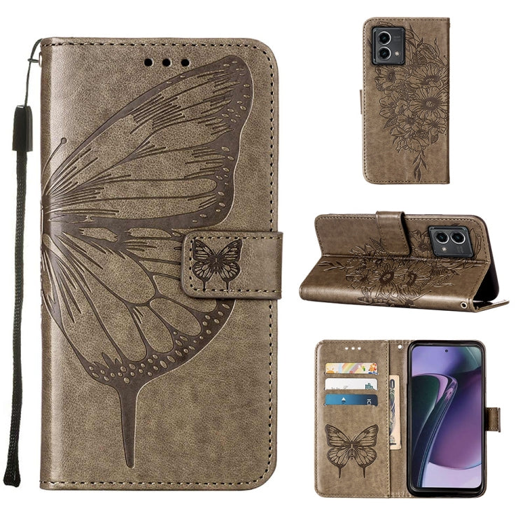 Embossed Butterfly Leather Phone Case, For OnePlus Ace 2 5G / 11R 5G, For Motorola Moto G Stylus 5G 2023, For Realme 10 4G