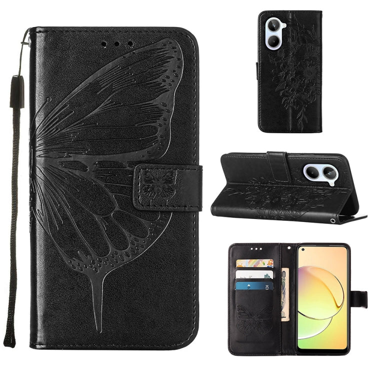 Embossed Butterfly Leather Phone Case, For OnePlus Ace 2 5G / 11R 5G, For Motorola Moto G Stylus 5G 2023, For Realme 10 4G