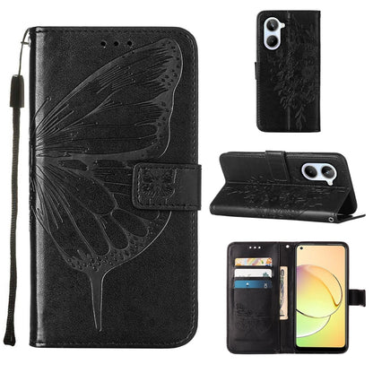 Embossed Butterfly Leather Phone Case, For OnePlus Ace 2 5G / 11R 5G, For Motorola Moto G Stylus 5G 2023, For Realme 10 4G