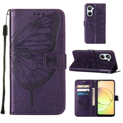 Embossed Butterfly Leather Phone Case, For OnePlus Ace 2 5G / 11R 5G, For Motorola Moto G Stylus 5G 2023, For Realme 10 4G