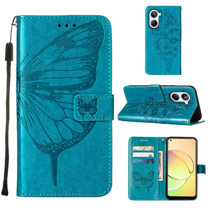 Embossed Butterfly Leather Phone Case, For OnePlus Ace 2 5G / 11R 5G, For Motorola Moto G Stylus 5G 2023, For Realme 10 4G