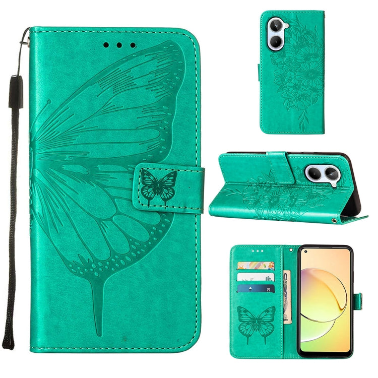 Embossed Butterfly Leather Phone Case, For OnePlus Ace 2 5G / 11R 5G, For Motorola Moto G Stylus 5G 2023, For Realme 10 4G