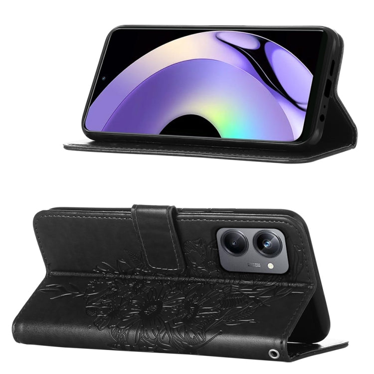 Embossed Butterfly Leather Phone Case, For Realme 10 Pro 5G, For Realme 10 Pro+ 5G, For Realme C55