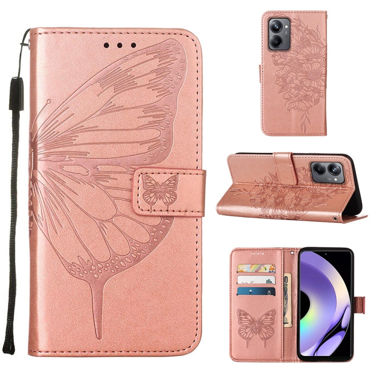 Embossed Butterfly Leather Phone Case, For Realme 10 Pro 5G, For Realme 10 Pro+ 5G, For Realme C55
