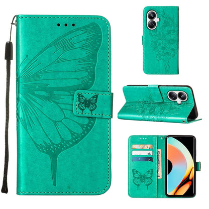 Embossed Butterfly Leather Phone Case, For Realme 10 Pro 5G, For Realme 10 Pro+ 5G, For Realme C55