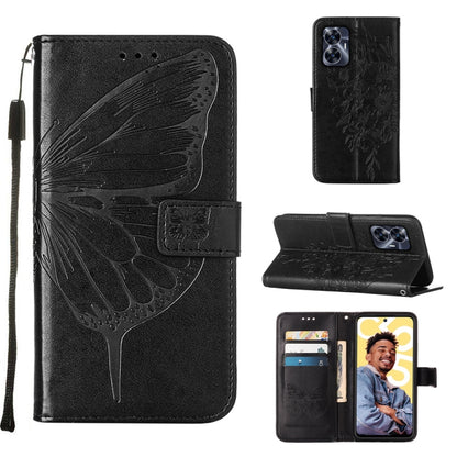 Embossed Butterfly Leather Phone Case, For Realme 10 Pro 5G, For Realme 10 Pro+ 5G, For Realme C55
