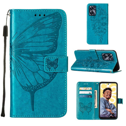 Embossed Butterfly Leather Phone Case, For Realme 10 Pro 5G, For Realme 10 Pro+ 5G, For Realme C55
