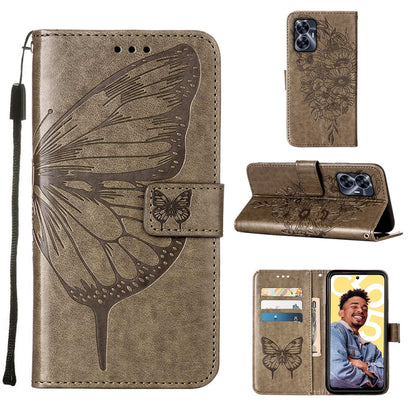 Embossed Butterfly Leather Phone Case, For Realme 10 Pro 5G, For Realme 10 Pro+ 5G, For Realme C55