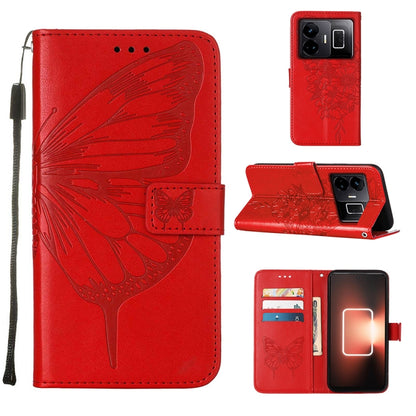 Embossed Butterfly Leather Phone Case, For Realme GT Neo 5 5G / GT3, For OPPO A1 Pro / Reno8 T 5G, For Xiaomi Redmi Note 12 4G Global